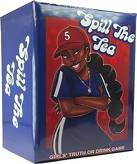 Spill The Tea – Black-Owned Girls' Night Drinking Card Game, Perfect for Bachelorette Parties and Fun Girl Talk