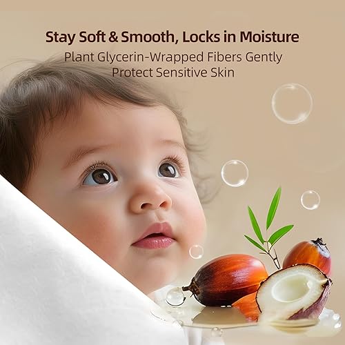 Miniatura 6 de Winner Toallitas secas 100% algodón, toallitas para bebé certificadas por USDA, 100 unidades, suaves y suaves, hipoalergénicas y sin perfume para