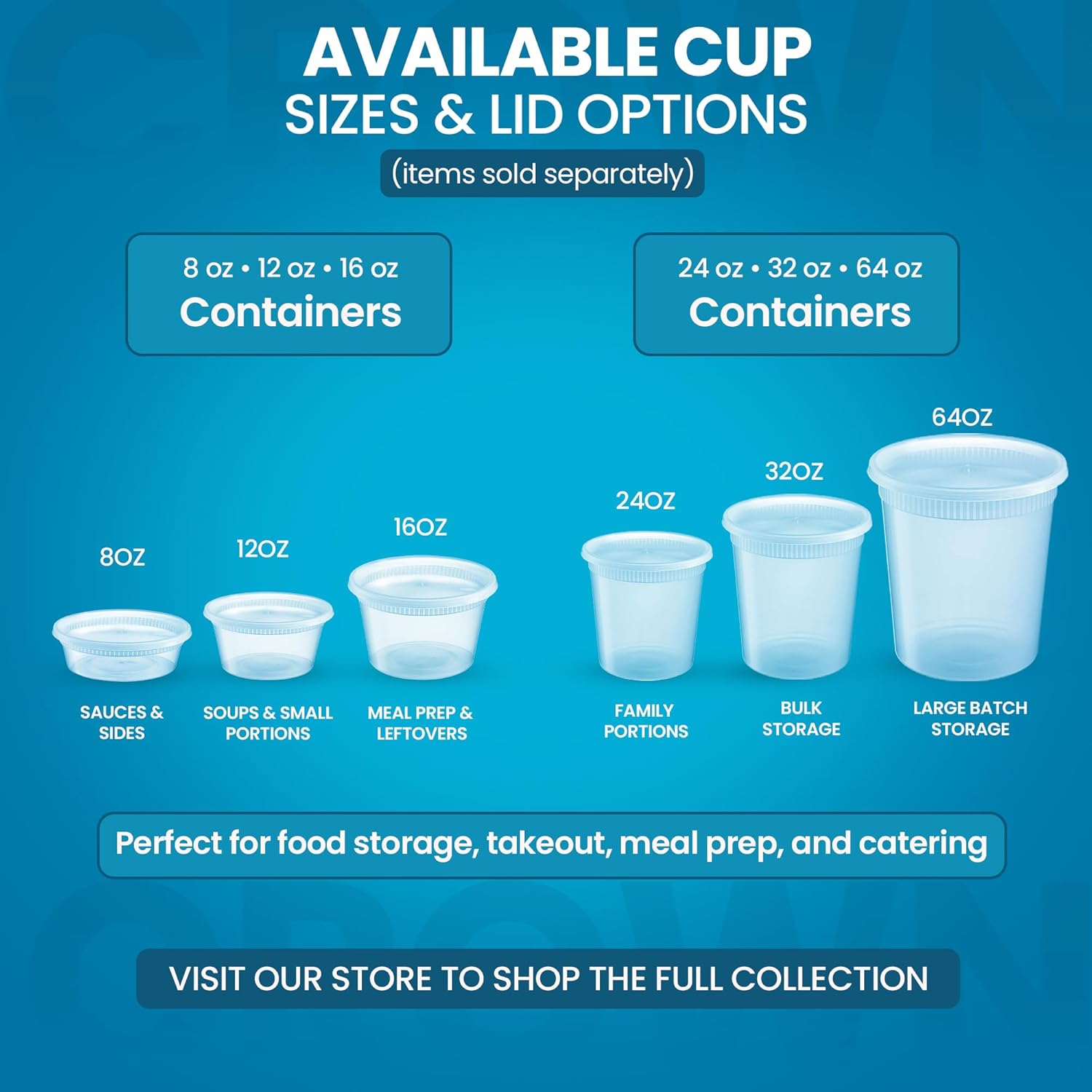 16oz Heavy Duty Deli Containers with Lids- Leak-Resistant Plastic Containers for Soups Sauces & Snacks- Microwave & Dishwasher Safe Stackable Food Containers for Deli, Catering & Takeout Use- 240 Pack