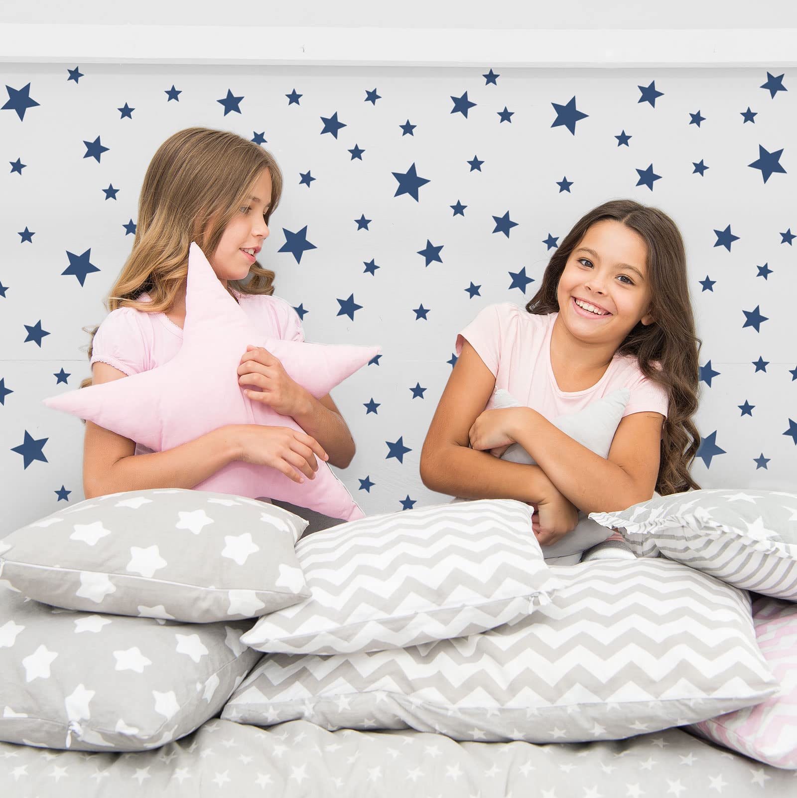 Stickerscape Star Wall Stickers (Standard - 1 Sheet - Navy) | Space Wall Stickers for a Night Time Themed Bedroom or Nursery | Easy to Apply, Cleanly Removable