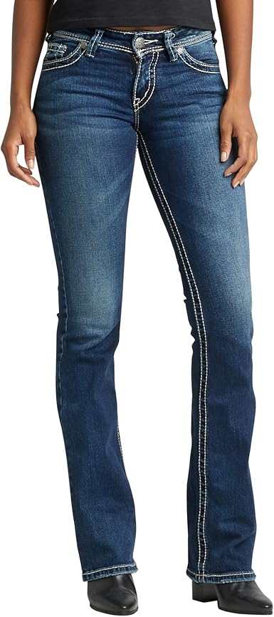 Silver Jeans Co. Women's Suki Mid Rise Bootcut Jeans
