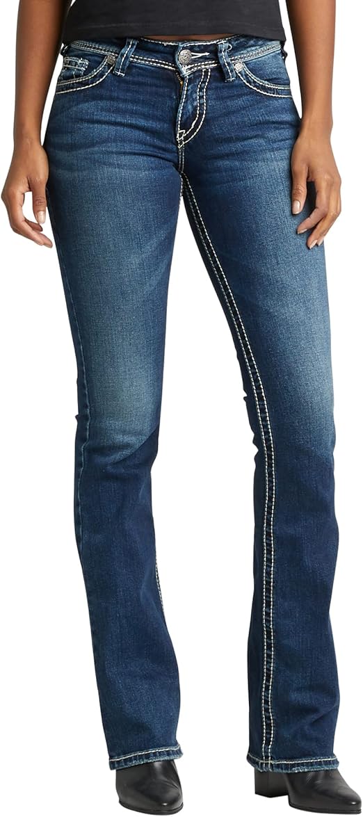 Silver Jeans Co. Women's Suki Mid Rise Bootcut Jeans