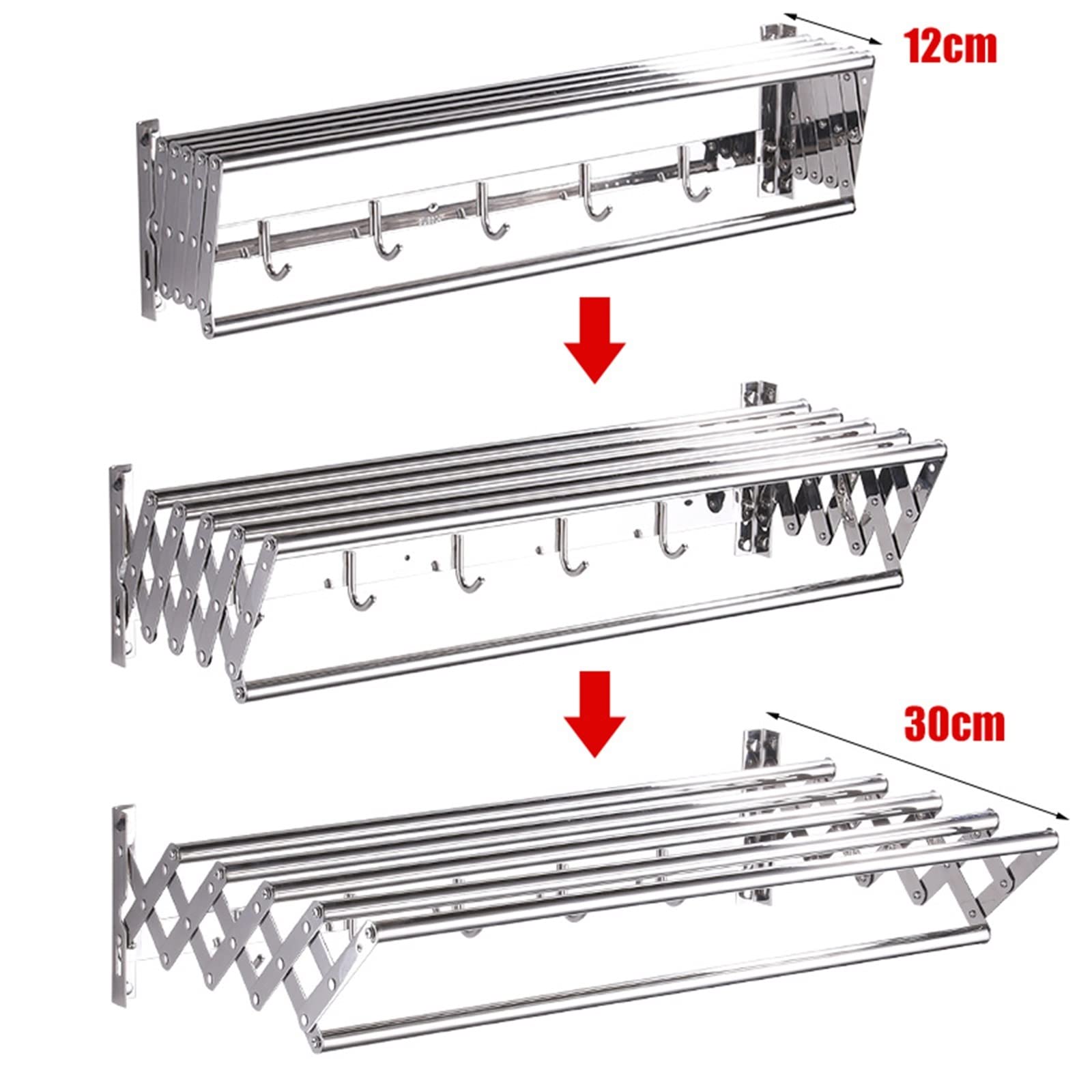 Este tendedero Plegable de Pared Extensible para Ropa, tendedero retráctil para Ropa, tendedero para Ropa, tendedero retráctil para Ropa, tendedero para Ropa, tendedero de Ropa, tendedero de