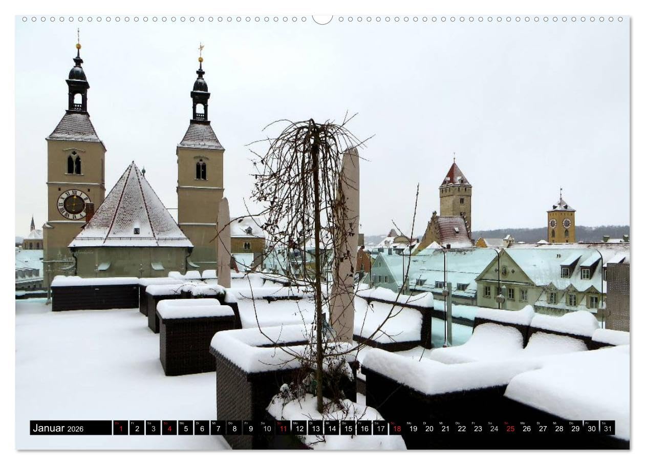 Regensburg erleben (Wandkalender 2026 DIN A2 quer), CALVENDO Monatskalender: Faszinierende Ansichten einer historischen Stadt (CALVENDO Orte)