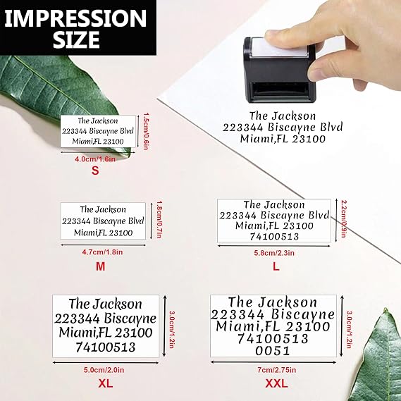 Personalised Stamp,Custom Stamp,Self-Inking,9 Colors,5 Sizes