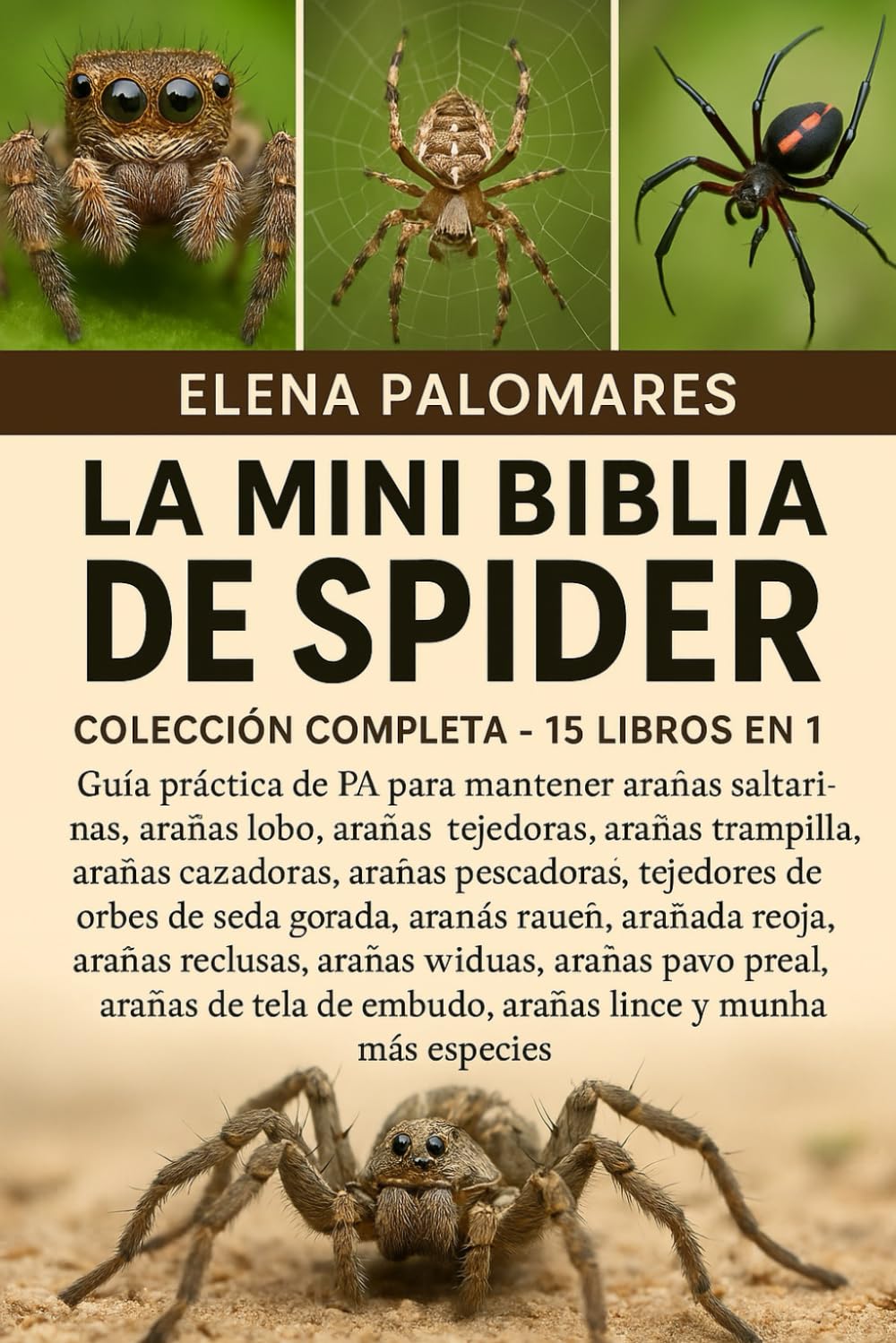 LA MINI BIBLIA DE SPIDER DEFINITIVA: COLECCIÓN COMPLETA - 15 LIBROS EN 1: Guía práctica de PA para mantener arañas saltarinas, arañas lobo, arañas ... tejedores de orbes... (Spanish Edition)