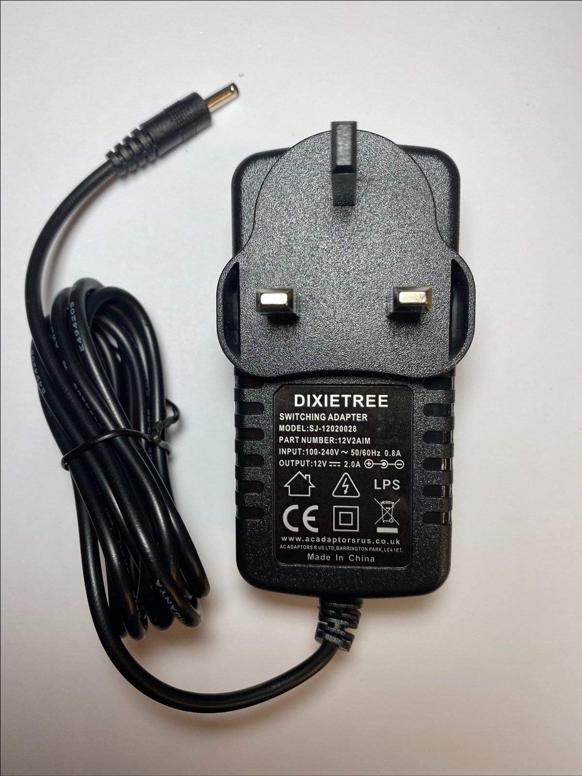 Replacement for UK 12V 2A AC-DC Adaptor Charger for Geo GeoBook 1E Education Laptop