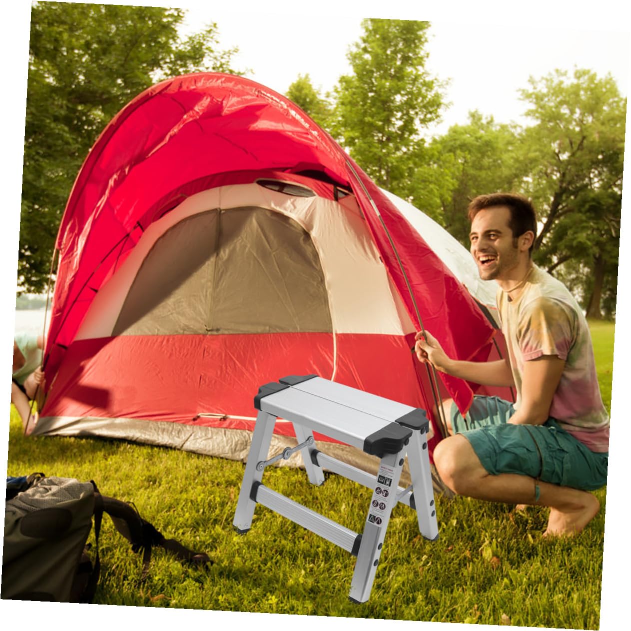 Taburete Plegable de Aleación de Aluminio para Pesca y Fotografía, Ligero y Resistente Asiento Portátil Adecuado para Sala de Estar y Habitación Infantil