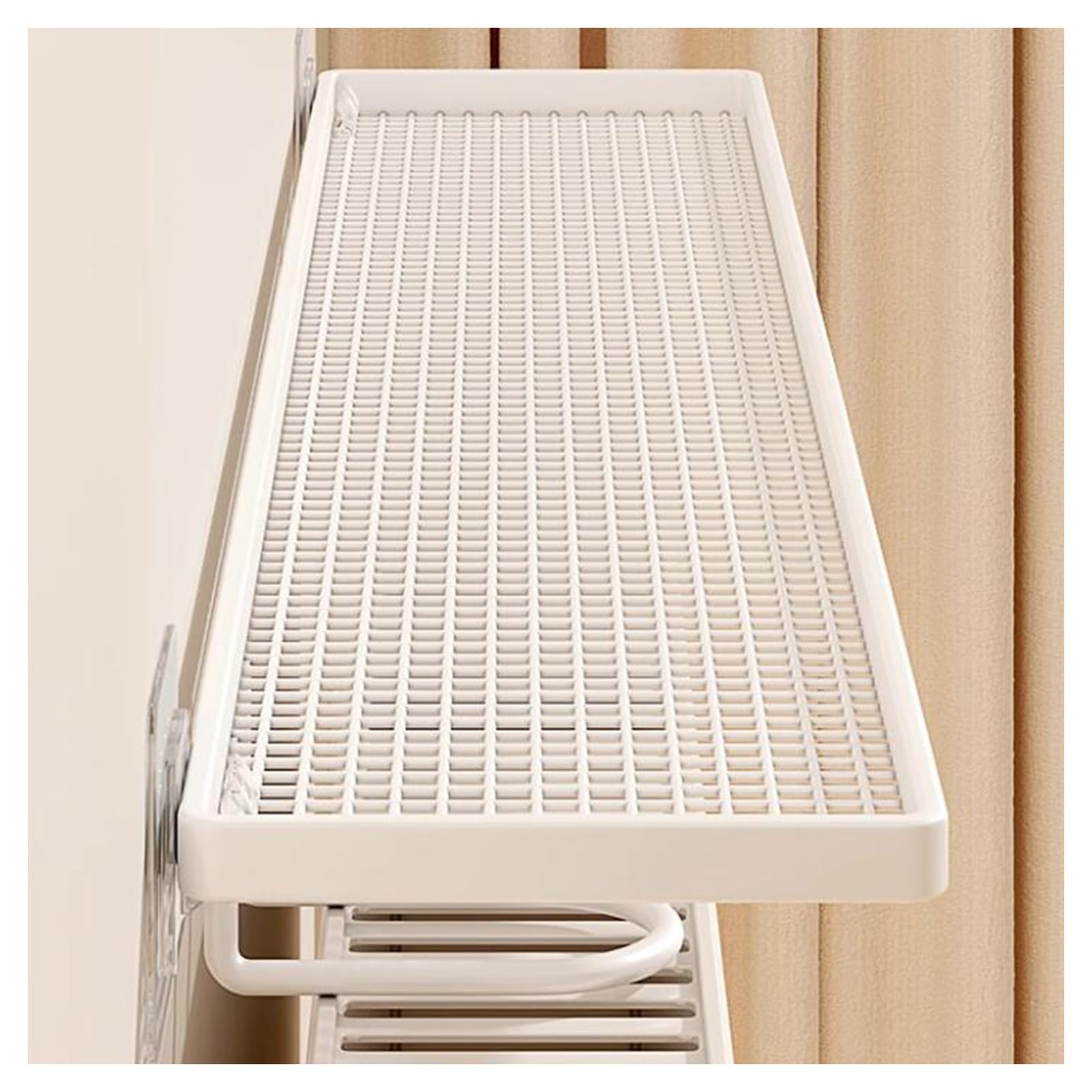 Floating Radiator Storage Shelf Rack White Radiator Shelf Organizer, Multiple Sizes, No Drilling Installation for Home Decor(50cm)