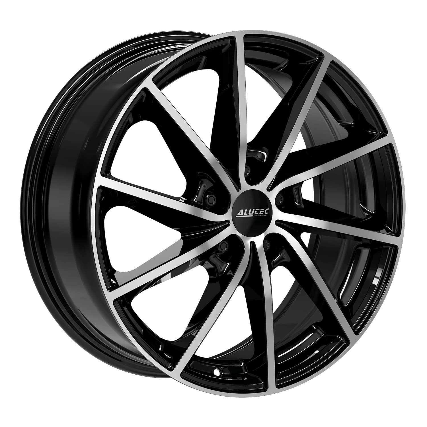 4 x Alutec felgi Singa 6,5Jx16 ET41 5 x 112 cm, diamentowo-czarne, polerowane fronty kompatybilne z Volkswagen Beetle Caddy Cross Touran E-Golf EOS Golf Jetta Passat