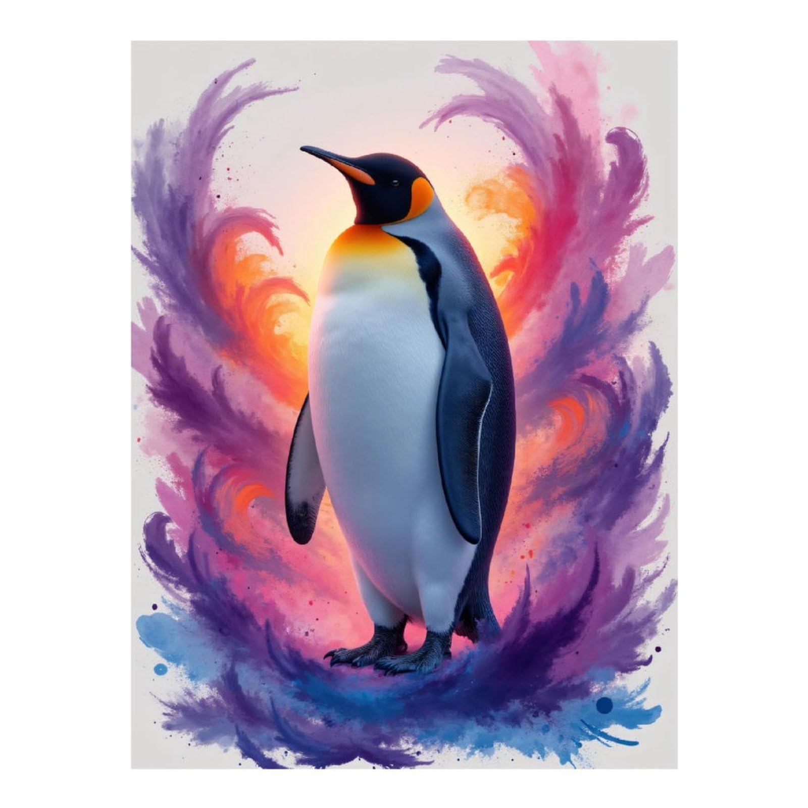 Amazon.com: GVYGVY Colorful Penguin Art Vivid Aura Diamond Art