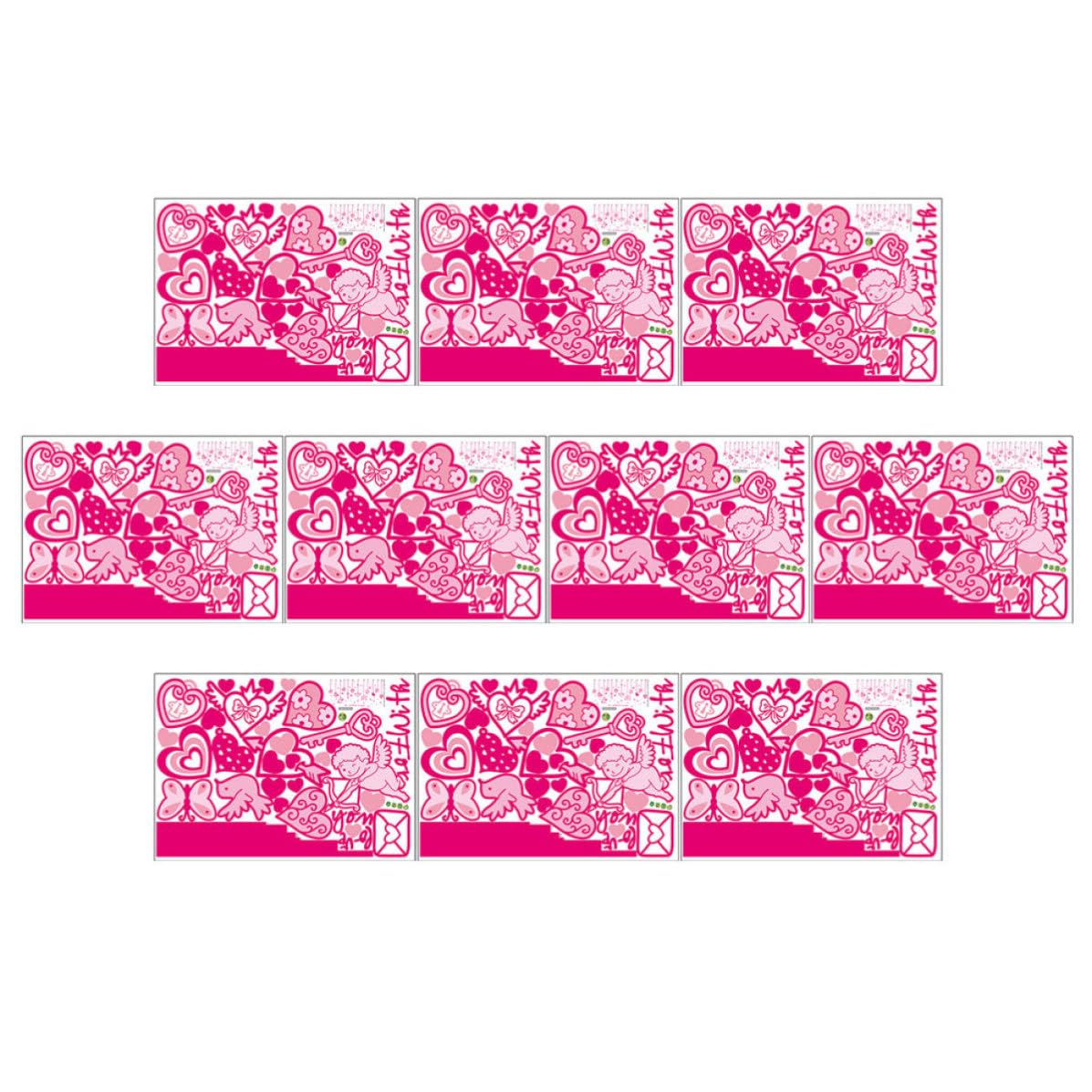 Autocollants muraux cœur pour rénover un mur sans peinture, kit PVC adhésif chambre et salon