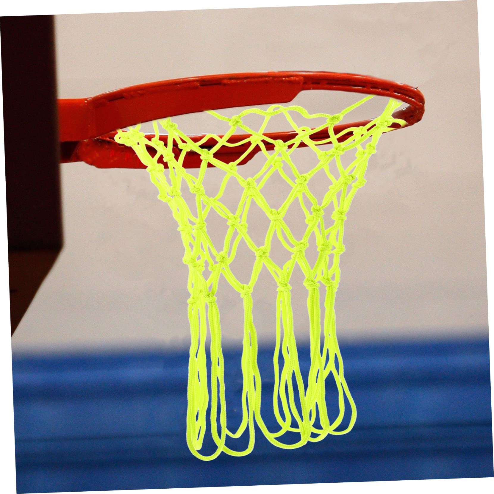 VANZACK Professional Basketball Net Fluorescent Nylon Mesh Universal Rim Cover Weather Resistant Easy Install Accessory