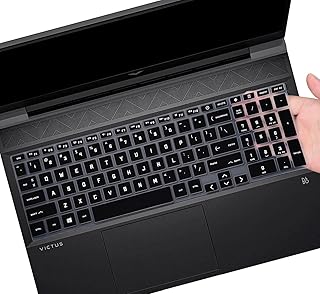 Keyboard Cover for HP Victus 15.6" Gaming Laptop 15-fb0028nr 15-fa0025nr fa0031dx fa0032dx fa0020nr 15t-fa000 15z-fb000, HP Victus 16.1 16-d1010nr d0020nr d0030nr 16-e1163nr e0010nr Skin, Black