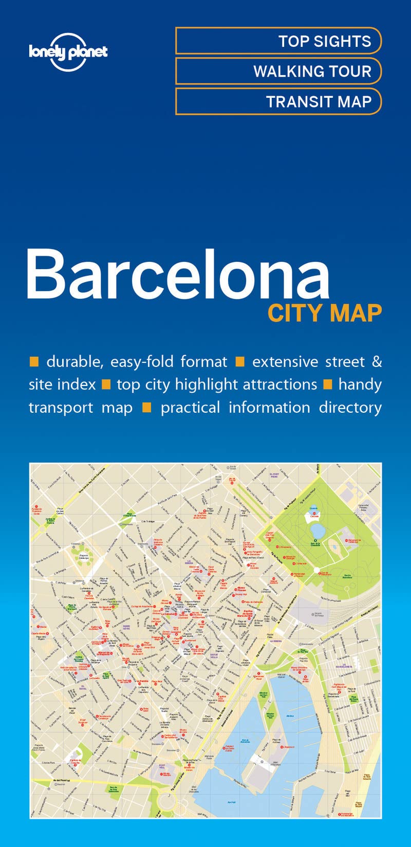 Lonely Planet Barcelona City Map 1 Paperback – Folded Map, September 20, 2016