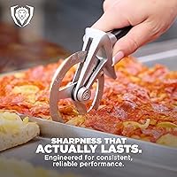 Vista 2 de Dalstrong Rueda cortadora de pizza – Acero inoxidable resistente de alto carbono – Mango G10 – Fácil limpieza – Mejor rebanada de cuchillo de pizza