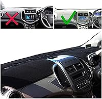 Vista 3 de DOUKI Cubierta de salpicadero para Chevy para S/onic para Aveo 2012-2016 salpicadero cubierta parasol proteger alfombra antirreflejos