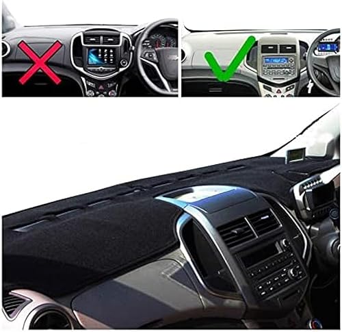 Miniatura 3 de DOUKI Cubierta de salpicadero para Chevy para Sonic para Aveo 2012-2016 salpicadero cubierta parasol proteger alfombra antirreflejos