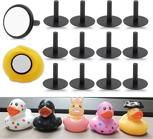 Soporte de plástico para Jeep Dash, 12 piezas de soporte de pato de goma para Jeep Dash y pantalla fija con 15 calcomanías de doble cara (excluyendo