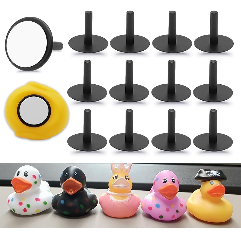 Suportes para Pato de Borracha Jeep Vindray para Painel com Fita Dupla Face, 12 suportes e 15 fitas