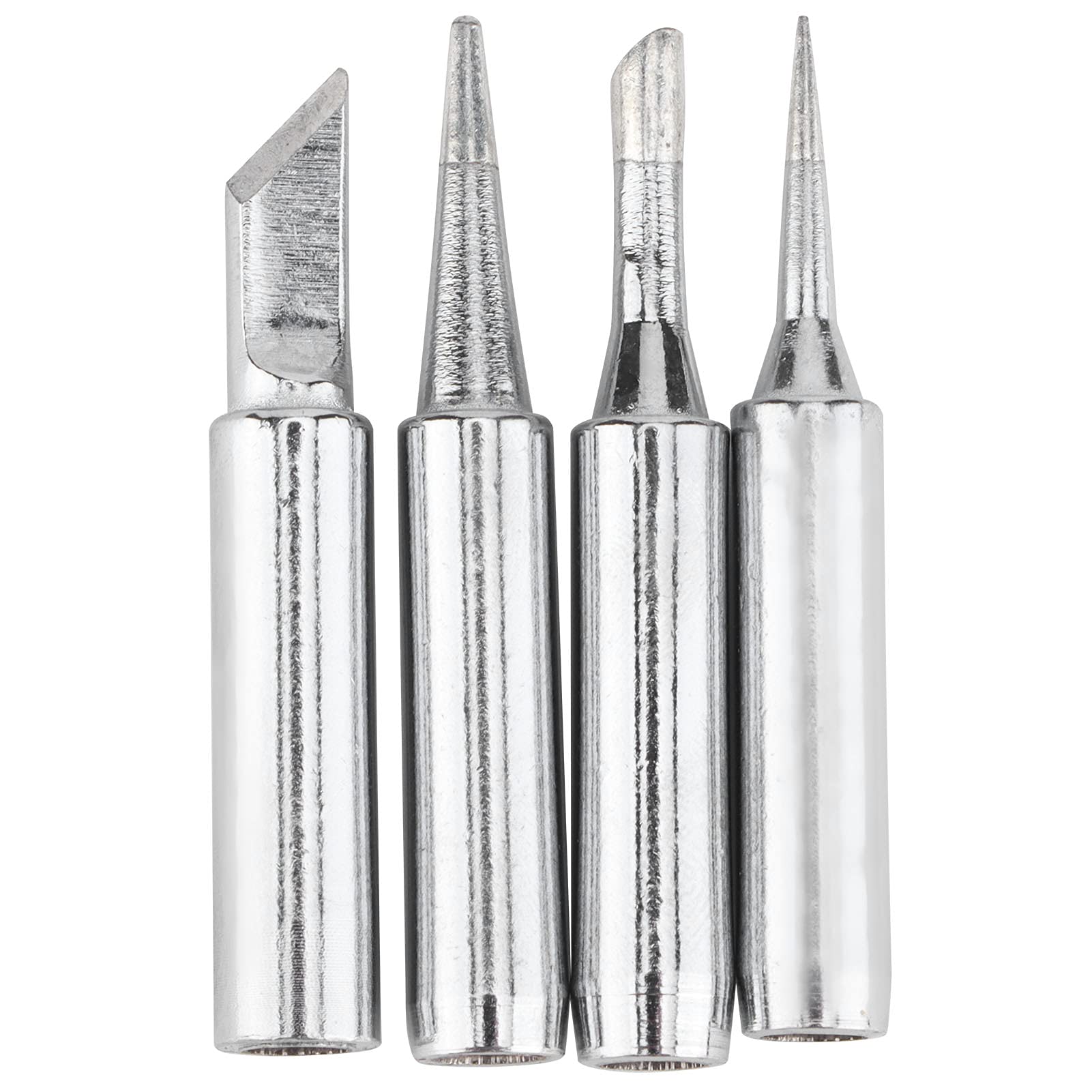Respicefinem 4Pcs Copper Soldering Iron Tips For Constant Temperature Welding Station With Electroplated Surface Tin Plated Treatment Suitable For SOJPLCC SOP QFP Power Supply