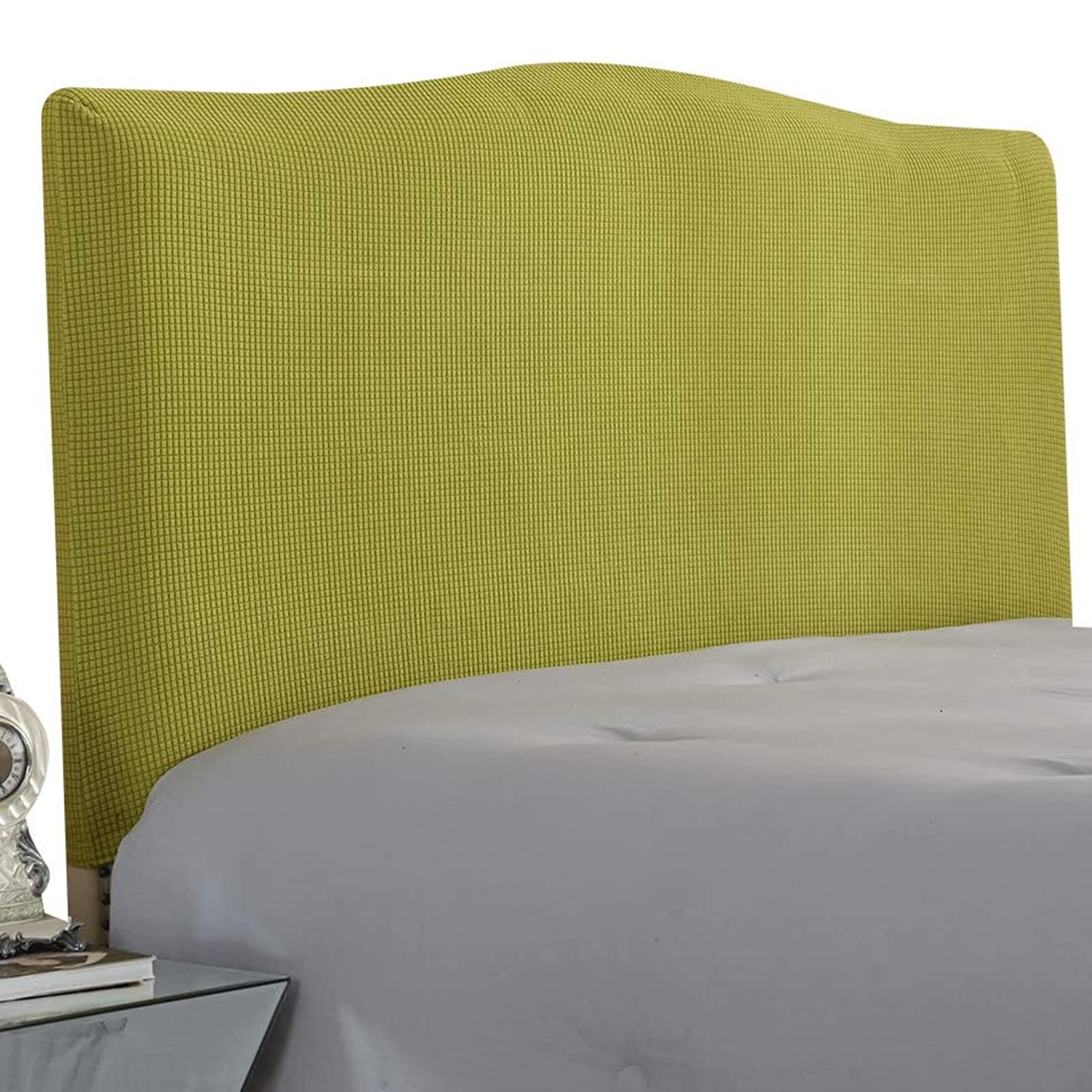 Gebin Stretch Solid Color Headboard Slipcover - Dustproof Bed Headboard Cover Protector for Single, Double, King (Green, 120CM)