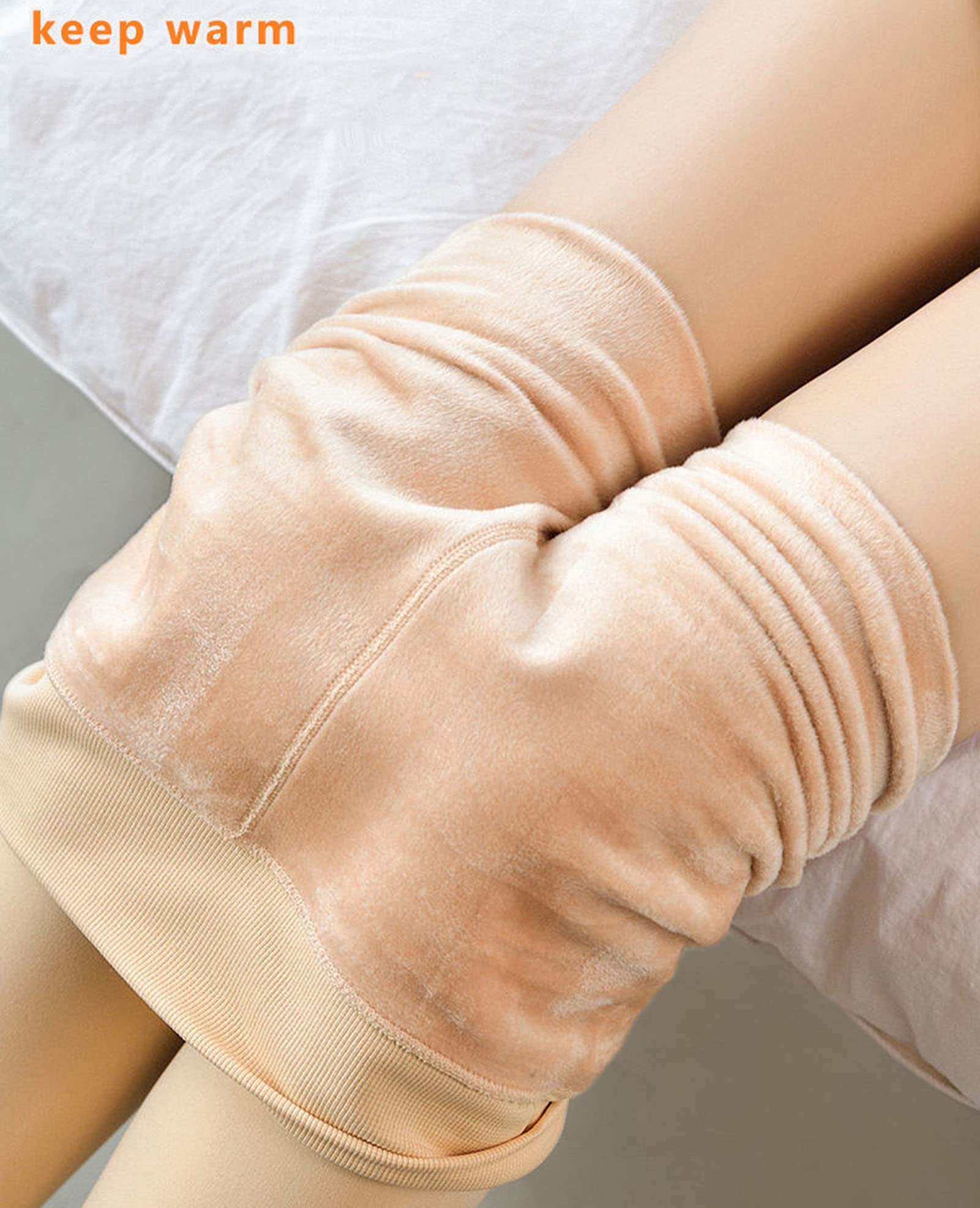 2 Piezas Medias Termicas Mujer Translucidas Medias Mágicas De Forro Polar Térmico Medias Forro Polar Invierno, Pantys Invierno Súper Elástico Light skin-300g