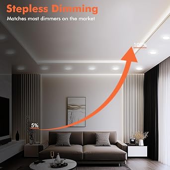 LEMONBEST 110V Dimmable 7W LED Ceiling Light Downlight Recessed Lighting, Superbright Cool White