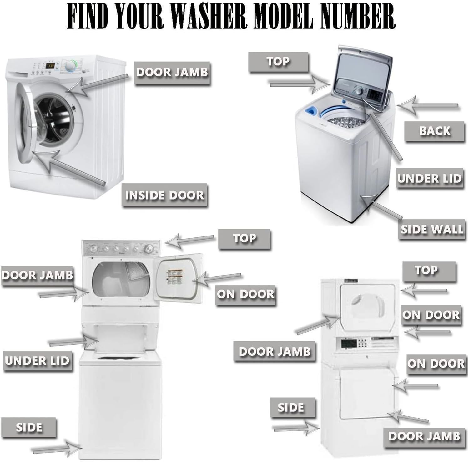 Replacement 5304485917 Washer Shock Absorber kit Fits Frigidaire, Electrolux Washing machine