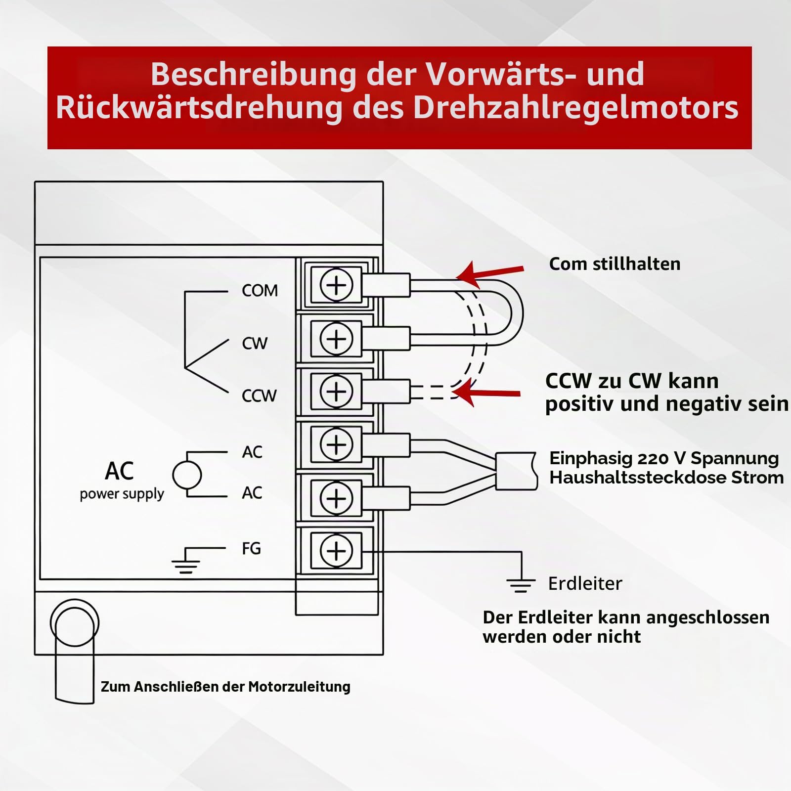 Getriebemotor Elektromotor, AC 220V 6W 10K Gear Motor