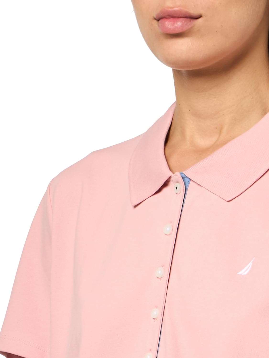 Nautica Women's Short Sleeve Button Placket Polo - Image 3