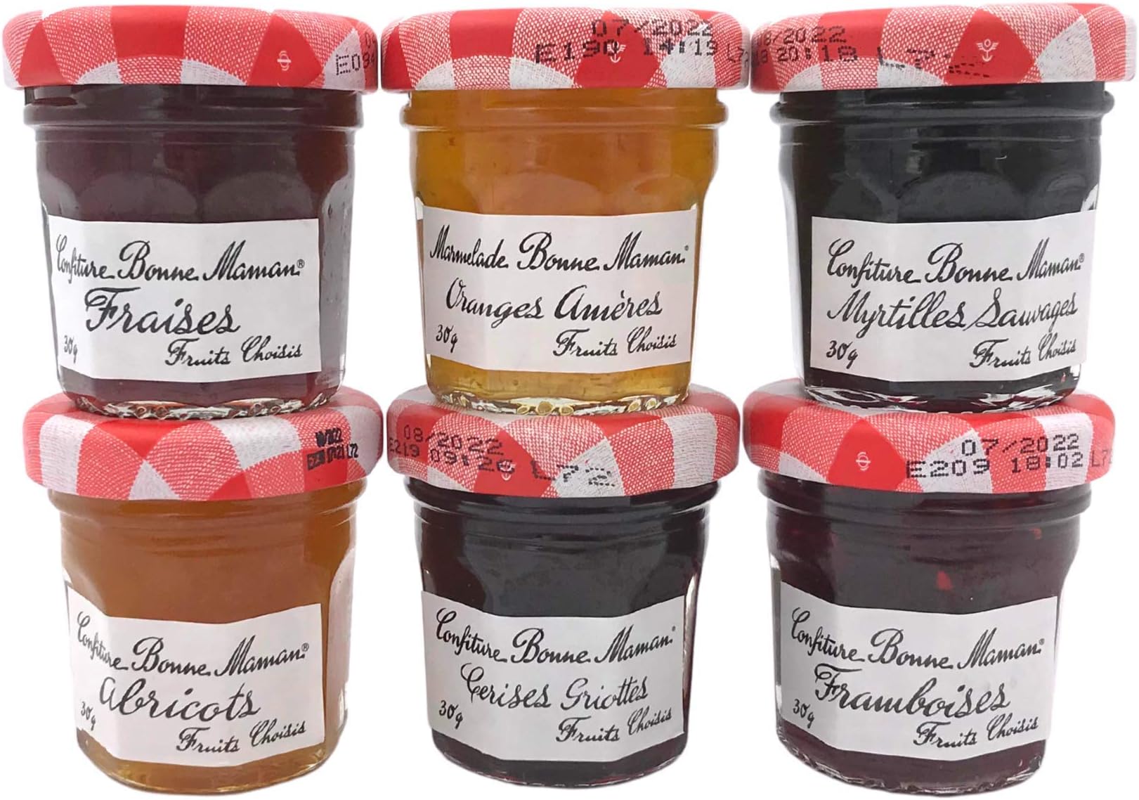 French Mini Jam Assortment 6 x 30 Gram Bonne Maman