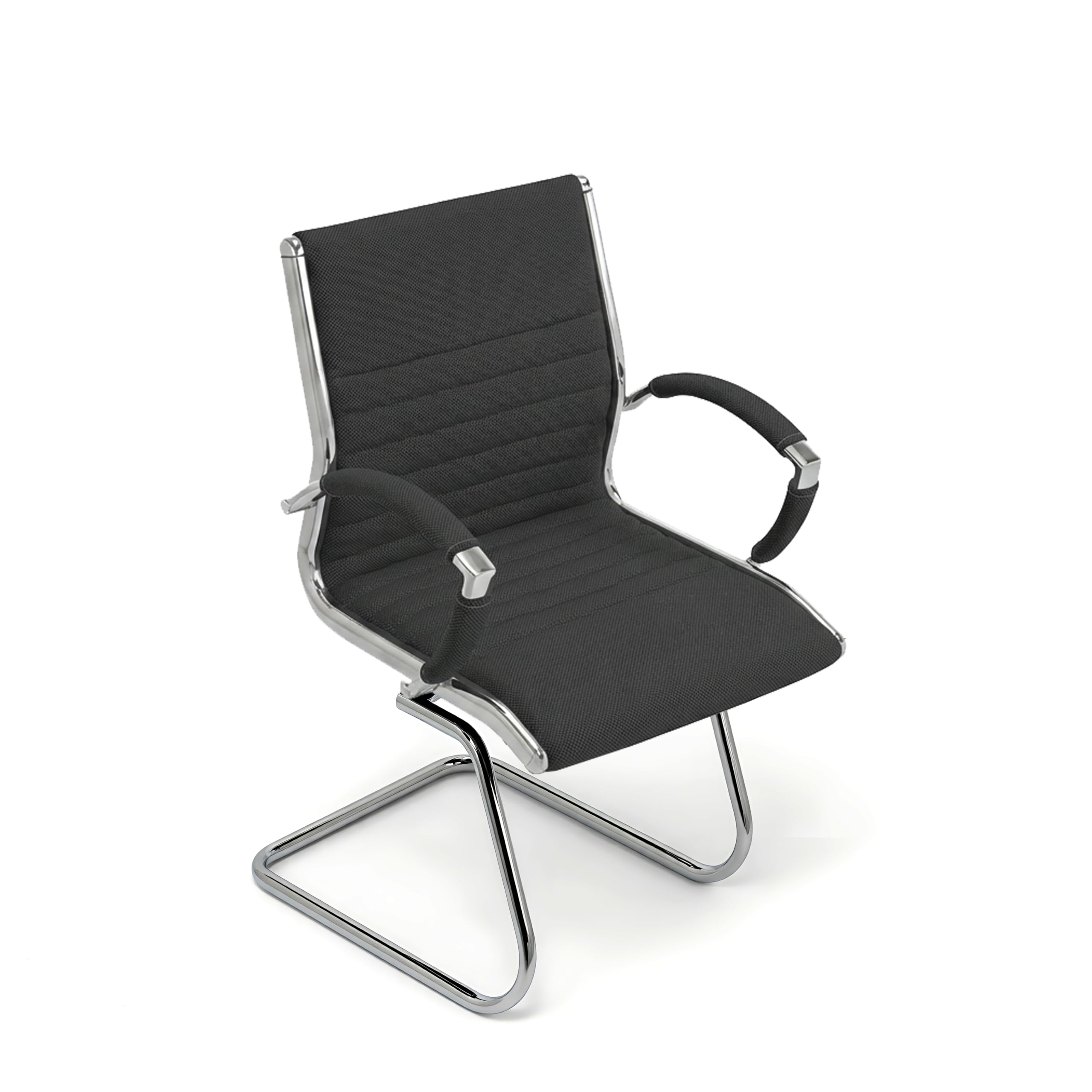 VERSEE Besucherstuhl Montreal aus Stoff, Anthrazit, Sitzhöhe 45 cm | Moderner Konferenzstuhl für Büro, Besprechungs- und Wartezimmer, ergonomisch gestaltet und stabil