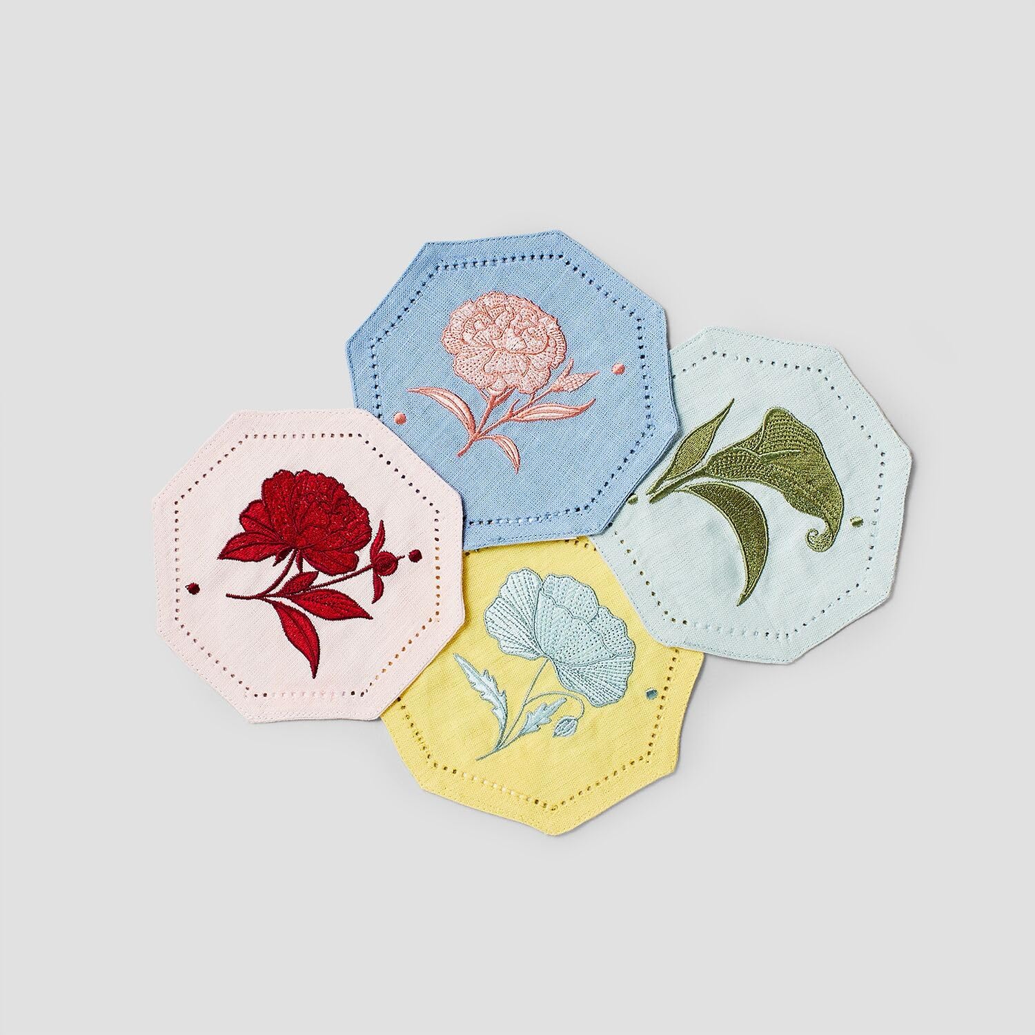 Mariana Velásquez x Sur La Table Assorted Embroidered Cocktail Napkins, Set of 4, Multi