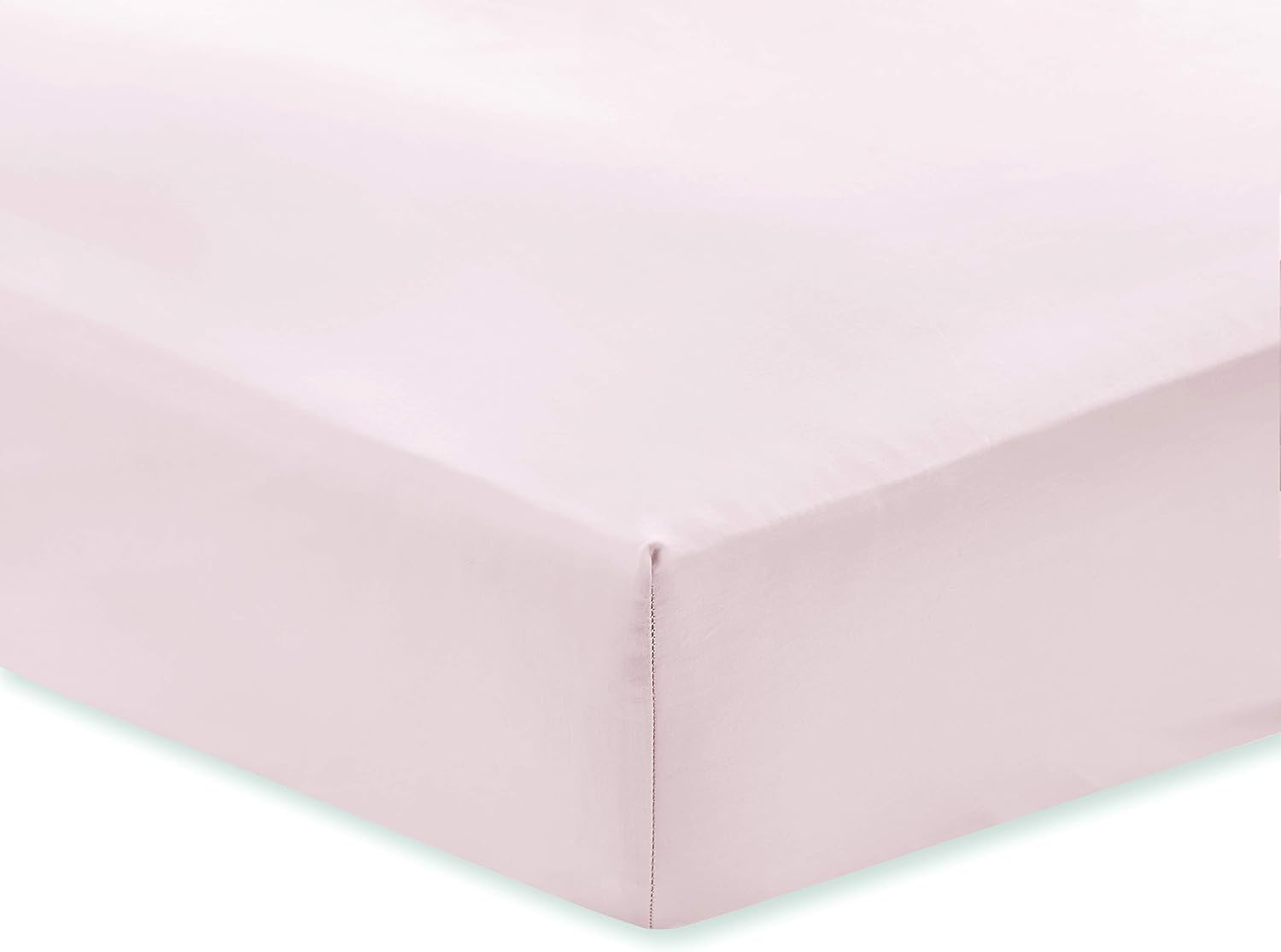 Bianca 400 Thread Count Cotton Sateen King Fitted Sheet Blush Pink - Image 3
