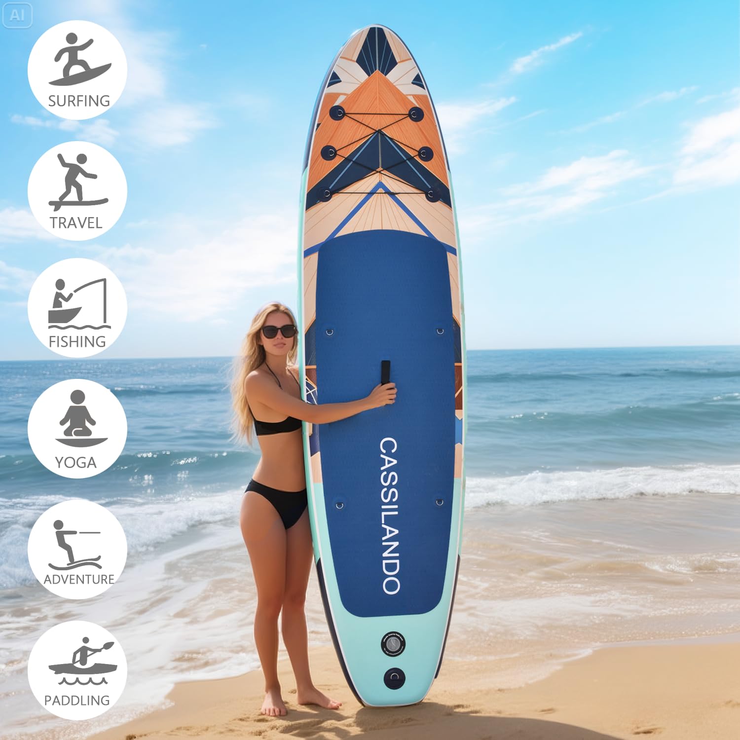Tabla de remo de pie, tabla inflable SUP