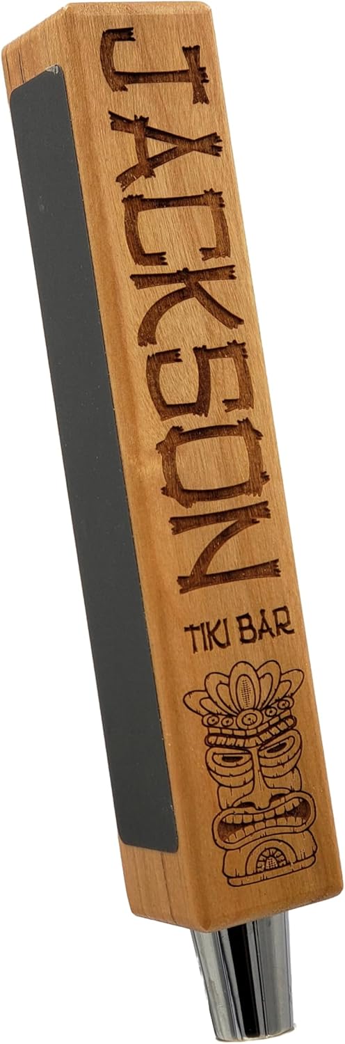 Tap Handle with Chalkboards-Tiki Edition, Laser Engraved