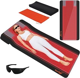 Gracekey FSA Eligible HSA 72.8"x35.4" Medical-Grade TPU Red Light Therapy Mat Full Body for Pain Relief with Ergonomic Pillow, 3-in-1 Infrared Light Therapy Pad-660nm & 850nm Wavelengths