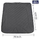 GADDA CO 100% Waterproof Mattress Protector King Size (78x72 Inch / 6.5x6 Ft) | Cotton Quilted Bed Protector | Breathable Noiseless Ultra Soft Elastic Fitted Mattress Cover | Bed Cover - Grey gallery image