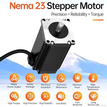 3Pack Nema 23 Stepper Motor 57x110mm 3.5Nm (495.64ozin) 1.0 4.2A | 57 Stepper Motor Bipolar High Torque 2 Phase Shaft 21mm 10mm 4-Wire Cable 1M for CNC Mill 3D Printer DIY Robot.