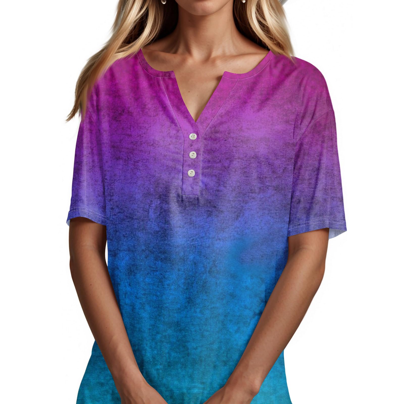 Tops Femmes Grande Taille Le Printemps Manche Courte Tee Shirt Sport Fashion Tie and Dye T-Shirt Femle Confortable