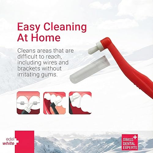 Miniatura 3 de edel+white Paquete de 2 cepillos de dientes End Tuft – Cepillo de cabeza pequeña para aparatos ortopédicos, implantes y encías – Cepillo especial