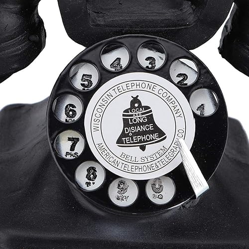 Miniatura 9 de Teléfono antiguo retro rotatorio con cable antiguo adorno de fotografía Prop Old Fashion para café