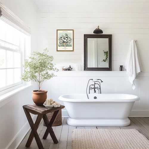 Miniatura 4 de KBKBART Sage Green Framed Canvas Wall Art, Abstract Van Gogh Wall Art Exhibition Posters, Vintage Flower Art Prints Painting, Retro Boho Green Wall