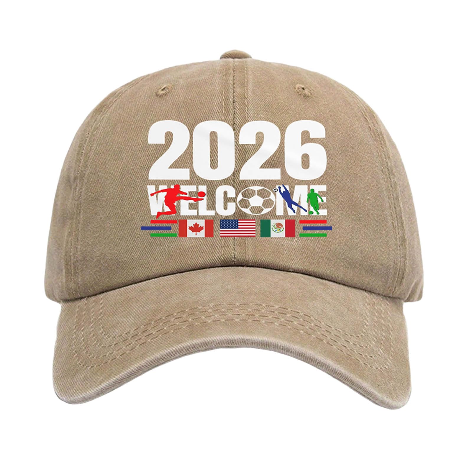 Unisex World Cup Baseball Caps Adjustable Sports Fan Hat with Embroidered Logo Outdoor Sun Protection Visor Lightweight Breathable Summer Accessory for Football Fans World Cup 2026