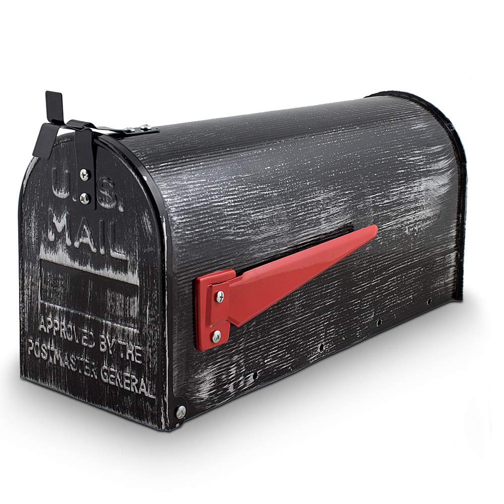 Bituxx US Mailbox Amerikanischer Briefkasten Standbriefkasten Wandbriefkasten Letterbox Retrolook Inclusive Standpfosten