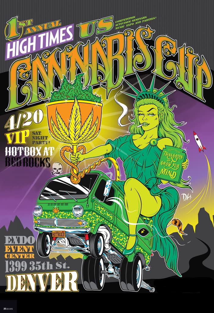 Amazon.com: High Times Magazine Cannabis Cup Denver Poster