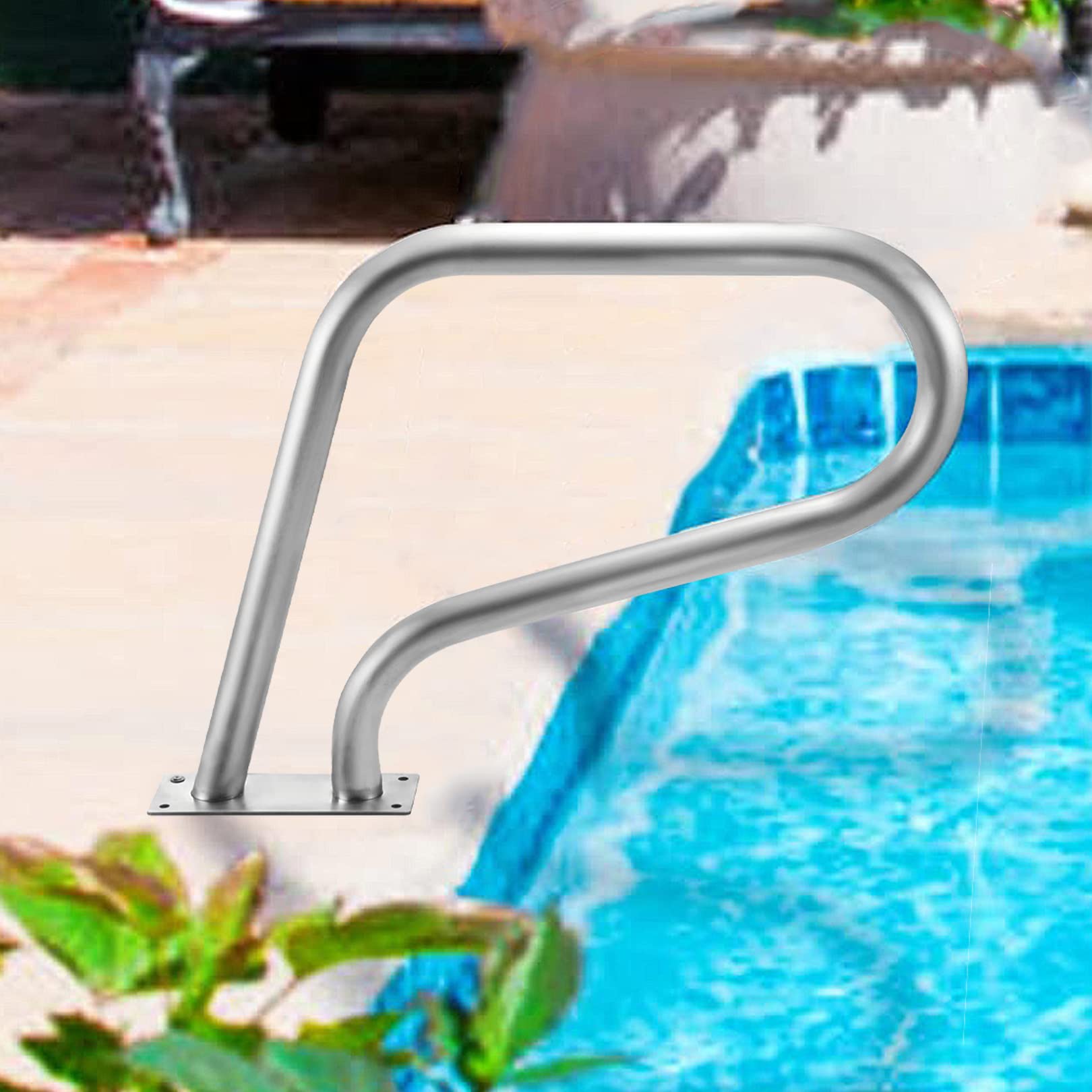 Rampe de piscine en acier inoxydable 304 pour bassins intérieurs et extérieurs