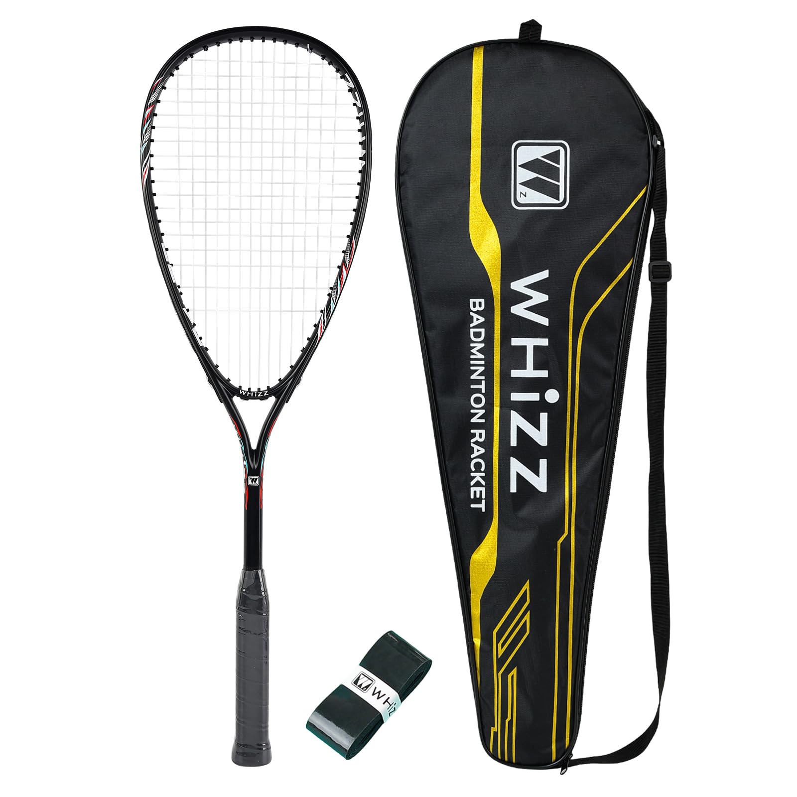BAIHUALIN WHiZZ Squash Racquet Aluminum Alloy Squash Racket for Beginner, Recreational Game, Black