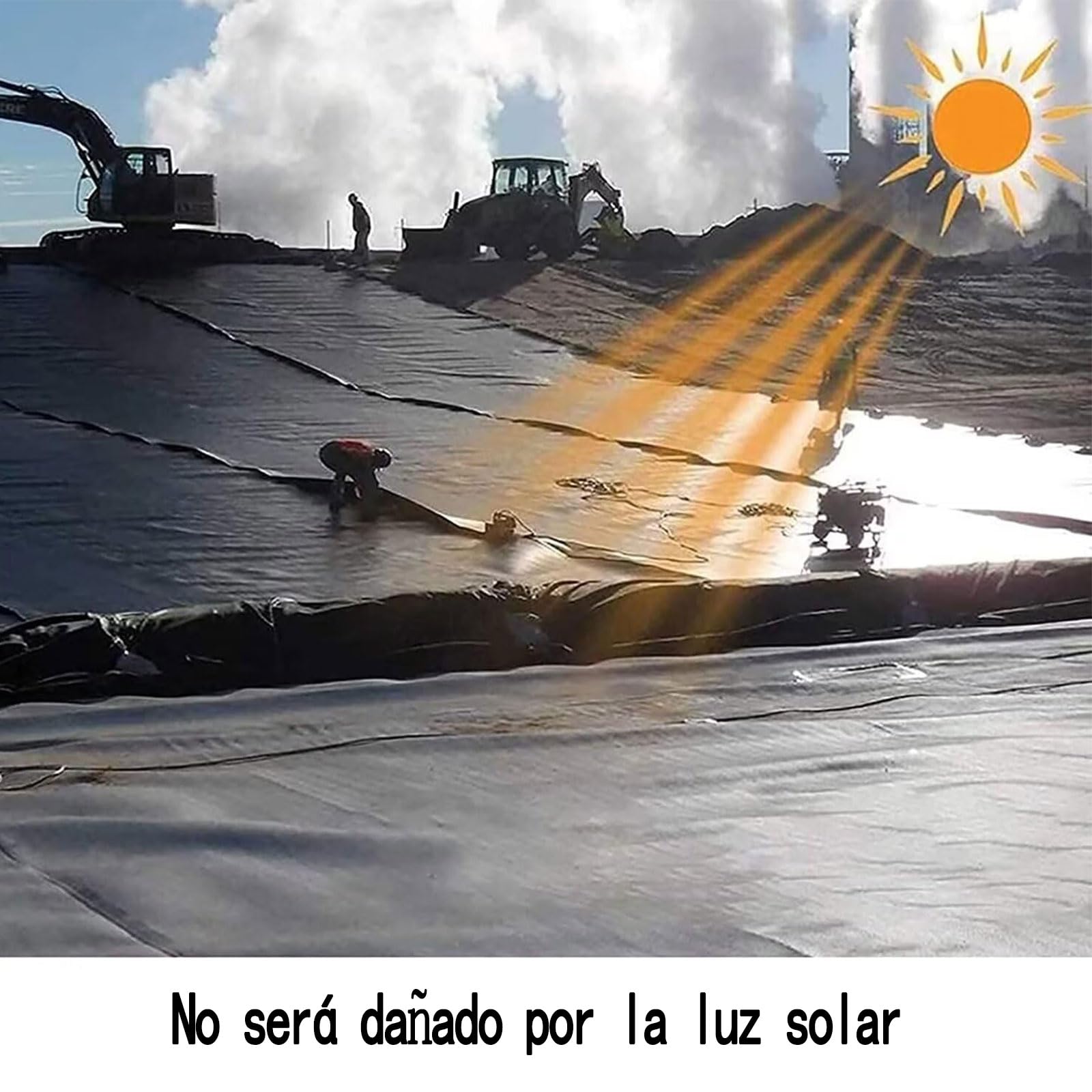 Forro de polietileno de alta densidad de 5 x 14 m, revestimiento impermeable negro para peces pequeños, fuentes de jardín, láminas de estanque de jardín